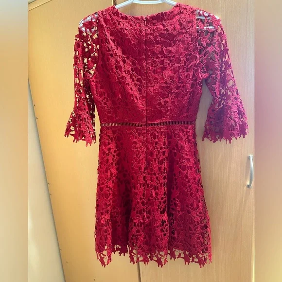 Lulus Red Lace Dress - Picture 4 of 4